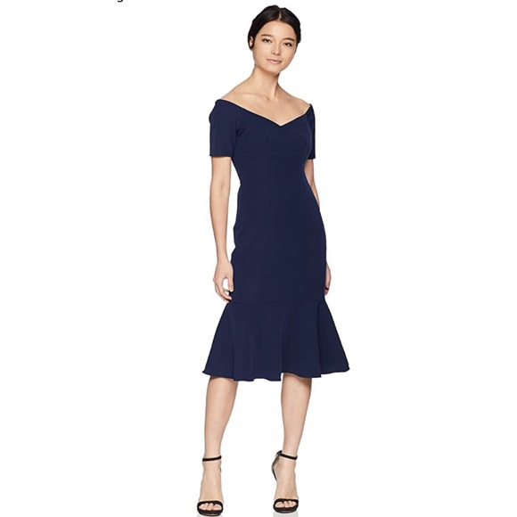 Maggy London Dress Petite Shoulder Cocktail Sheath - Picture 1 of 6